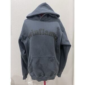 Mens Twin Flames Hooded Streetwear Faded Gray